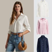 ACHETEZ 1, RECEVEZ 3 ! CHEMISE EN LIN CLASSIQUE - Blanc - Rose clair - Bleu foncé / S